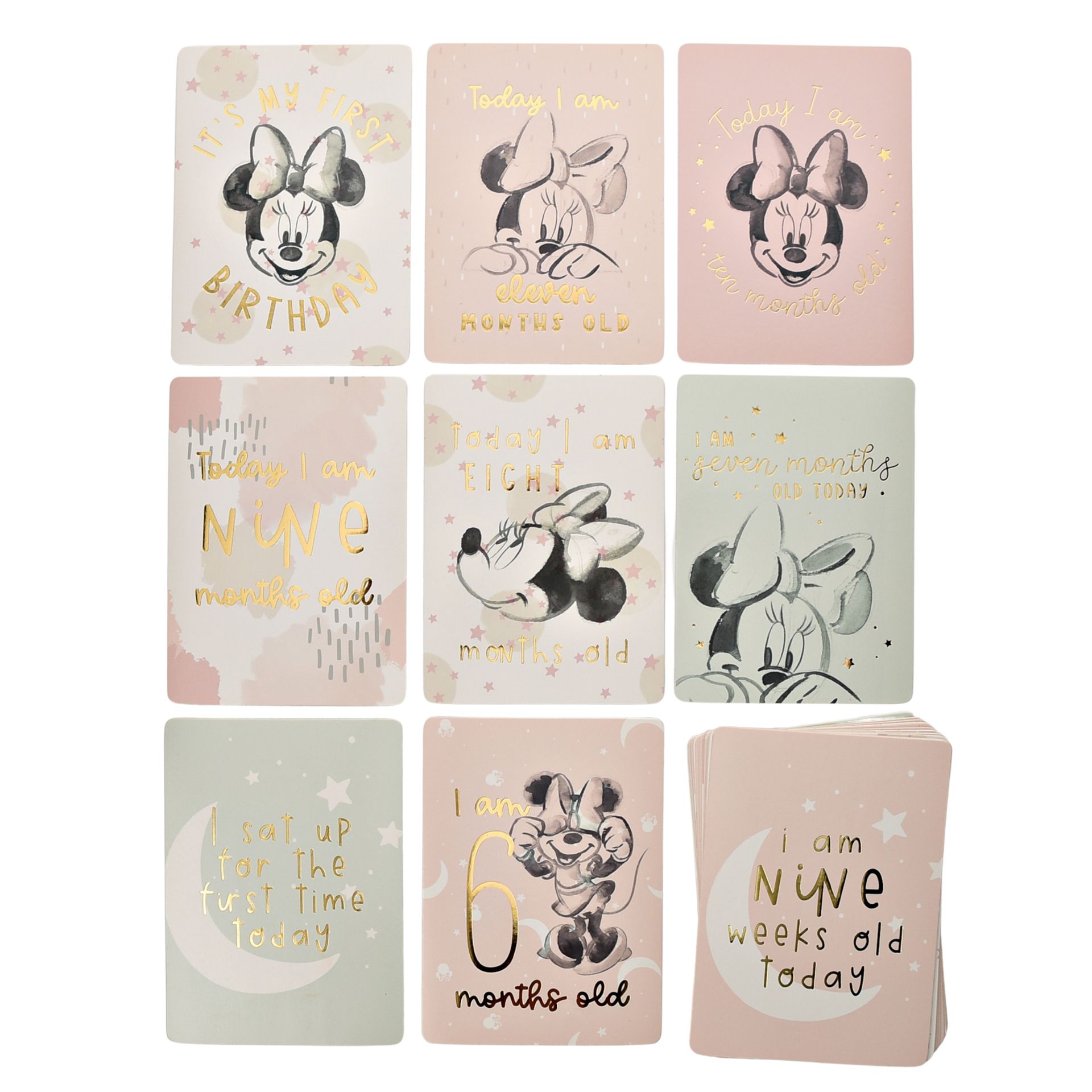 Disney Minnie - Milestone Cards Pink