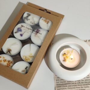 Scented Tea Lights with dried flowers