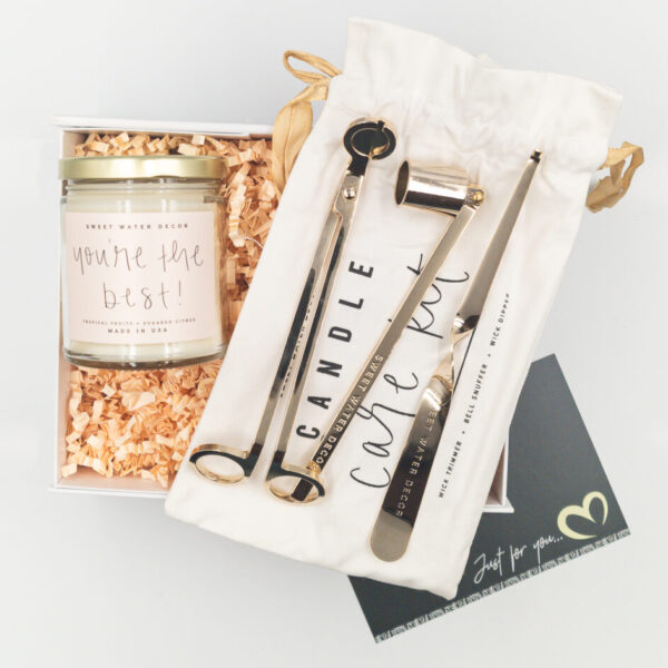 you're the best candle and candle care gift set