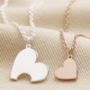 mother daughter heart necklace