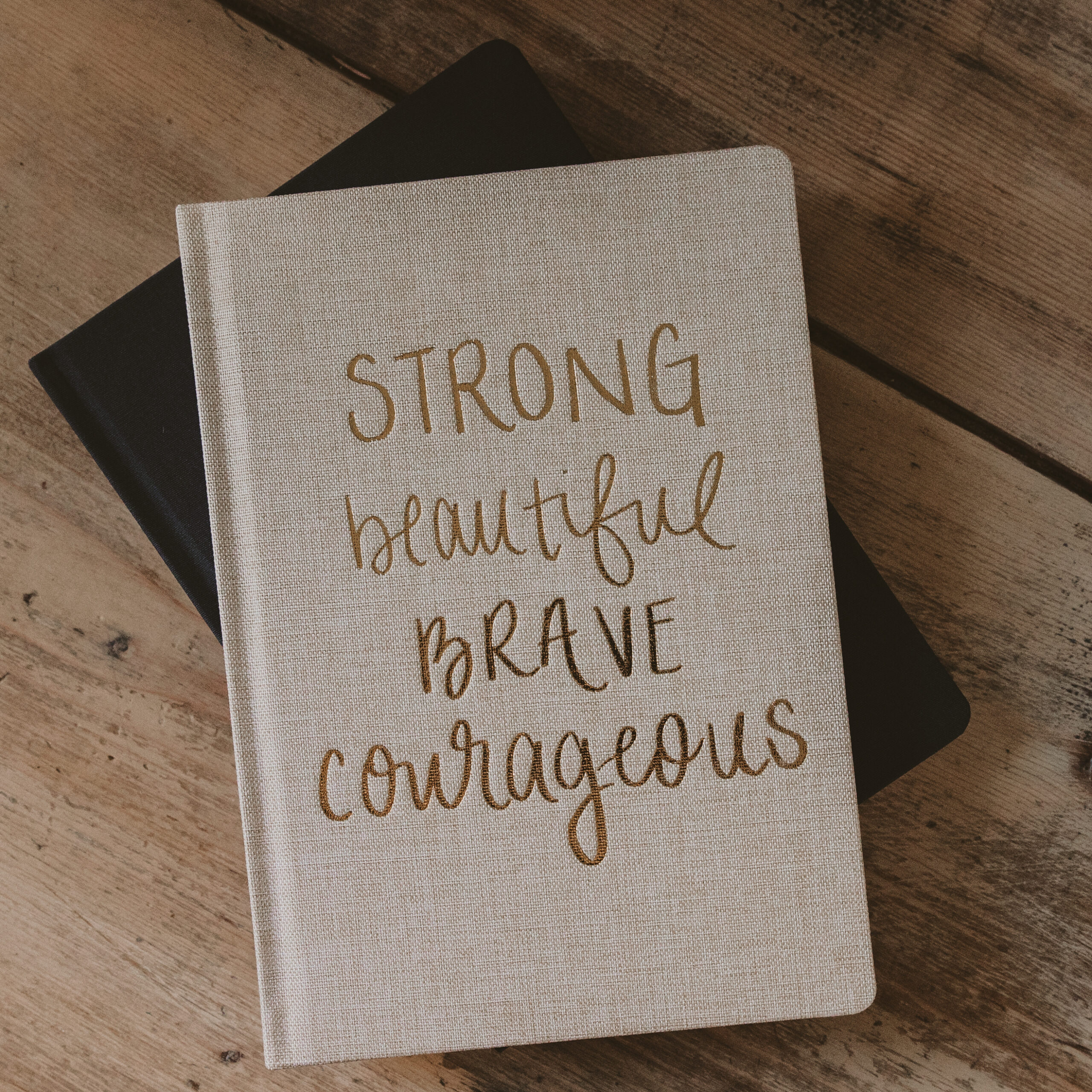 STRONG-BEAUTIFUL-BRAVE-COURAGEOUS-FABRIC-JOURNAL-HMS-SWEET-WATER-DECOR