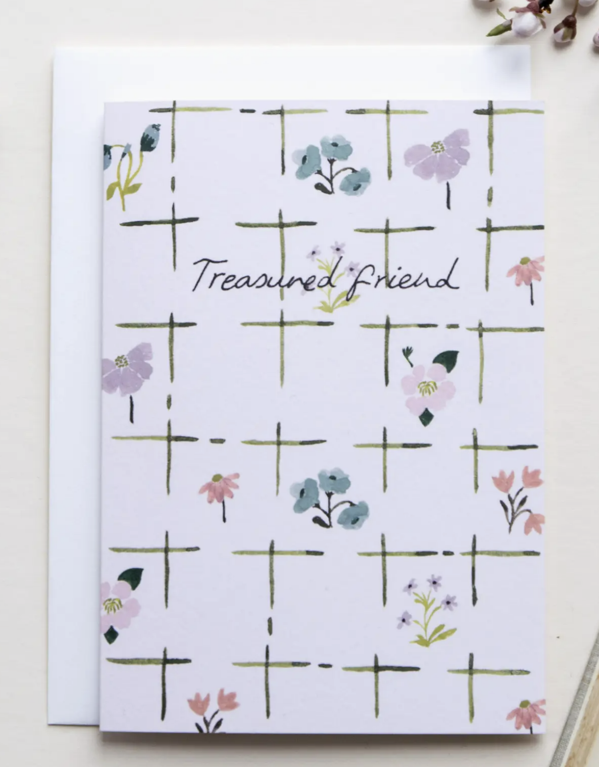 treasured friend greeting card, galentiens cards
