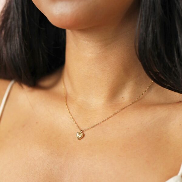 gold heart necklace 2