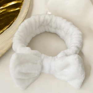 white waffle headband